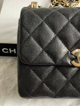 Load image into Gallery viewer, Chanel 22K Coco First Black Caviar Mini Seasonal Flap Bag GHW