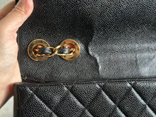 Load image into Gallery viewer, Chanel Series 7 Vintage 24K GHW Black Caviar Jumbo Flap Bag