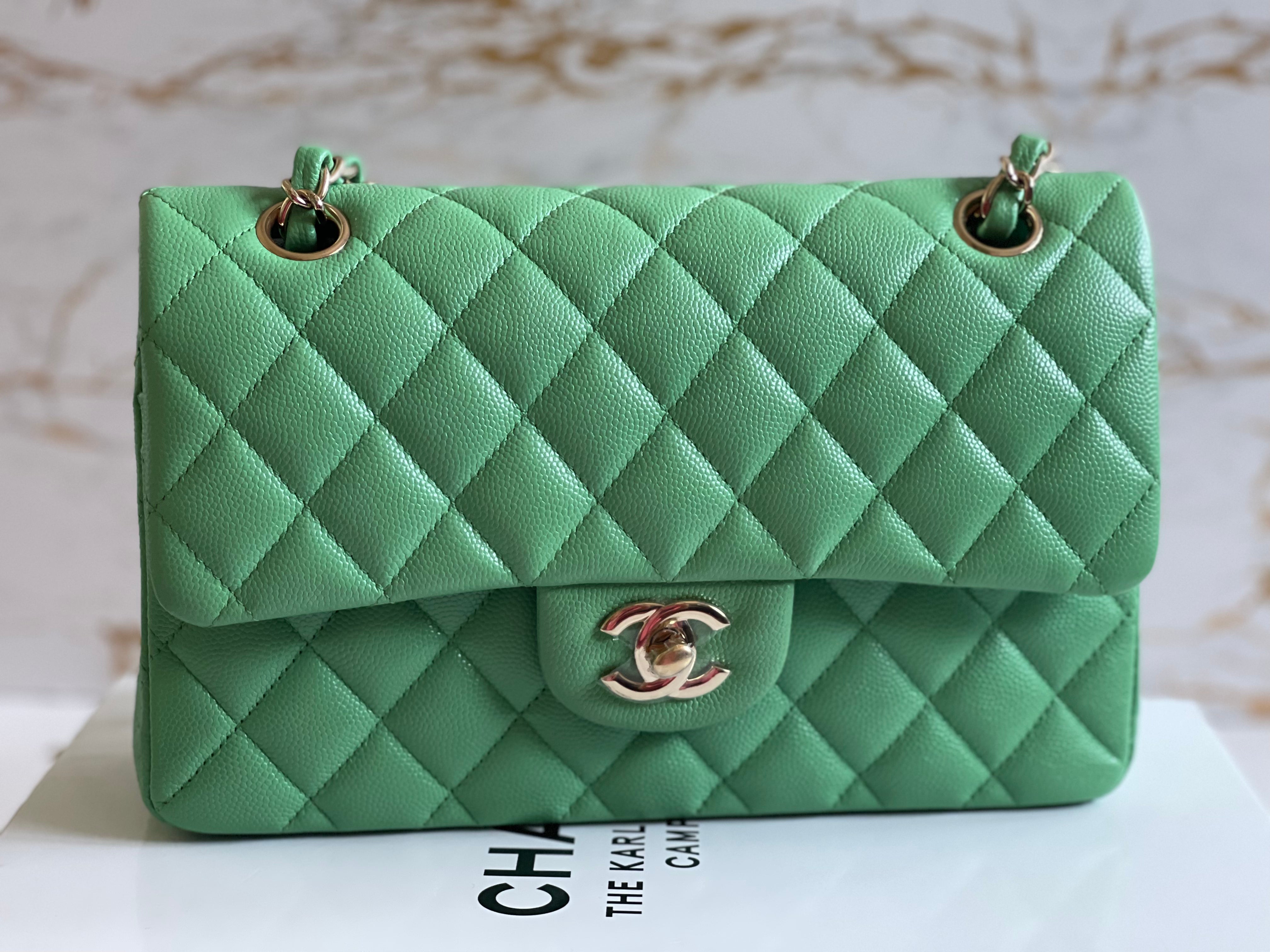 Green chanel purse discount
