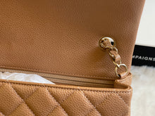 Load image into Gallery viewer, Chanel series 25 18S Collection Pearly Dark Beige Caviar Champagne Gold Hardware Mini Rectangular Flap Bag