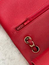 Load image into Gallery viewer, Chanel 19B Red Caviar LGHW Jumbo Timeless Classic Double Flap Bag
