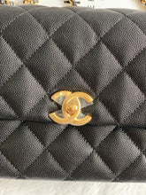 Load image into Gallery viewer, Chanel 22K Black Caviar GHW Coco First Mini Flap Bag