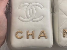 Load image into Gallery viewer, Chanel 22C White Calfskin GHW Small Camera Case Bag with Adjustable Strap