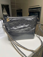 Load image into Gallery viewer, Chanel series 26 Black Distressed Calf Skin Gabrielle Hobo Bag with Mixed HW