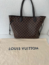 Load image into Gallery viewer, Louis Vuitton Neverfull MM Bag in Damier Ebene