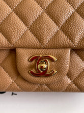 Load image into Gallery viewer, Chanel series 25 18S Collection Pearly Dark Beige Caviar Champagne Gold Hardware Mini Rectangular Flap Bag