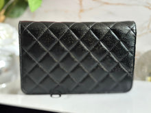 Load image into Gallery viewer, Chanel 22B Collection Black Caviar LGHW Classic Wallet on chain (WOC)