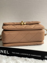 Load image into Gallery viewer, Chanel 22K Dark Beige Caviar Mini Seasonal Flap Bag GHW