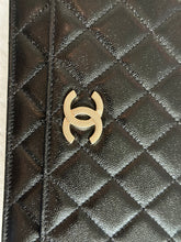 Load image into Gallery viewer, Chanel 22B Collection Black Caviar LGHW Classic Wallet on chain (WOC)