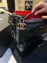 Load image into Gallery viewer, Chanel series 26 Black Distressed Calf Skin Gabrielle Hobo Bag with Mixed HW