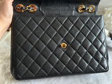 Load image into Gallery viewer, Chanel Series 7 Vintage 24K GHW Black Caviar Jumbo Flap Bag