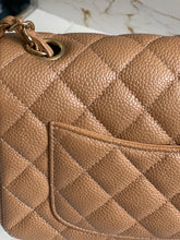 Load image into Gallery viewer, Chanel series 25 18S Collection Pearly Dark Beige Caviar Champagne Gold Hardware Mini Rectangular Flap Bag