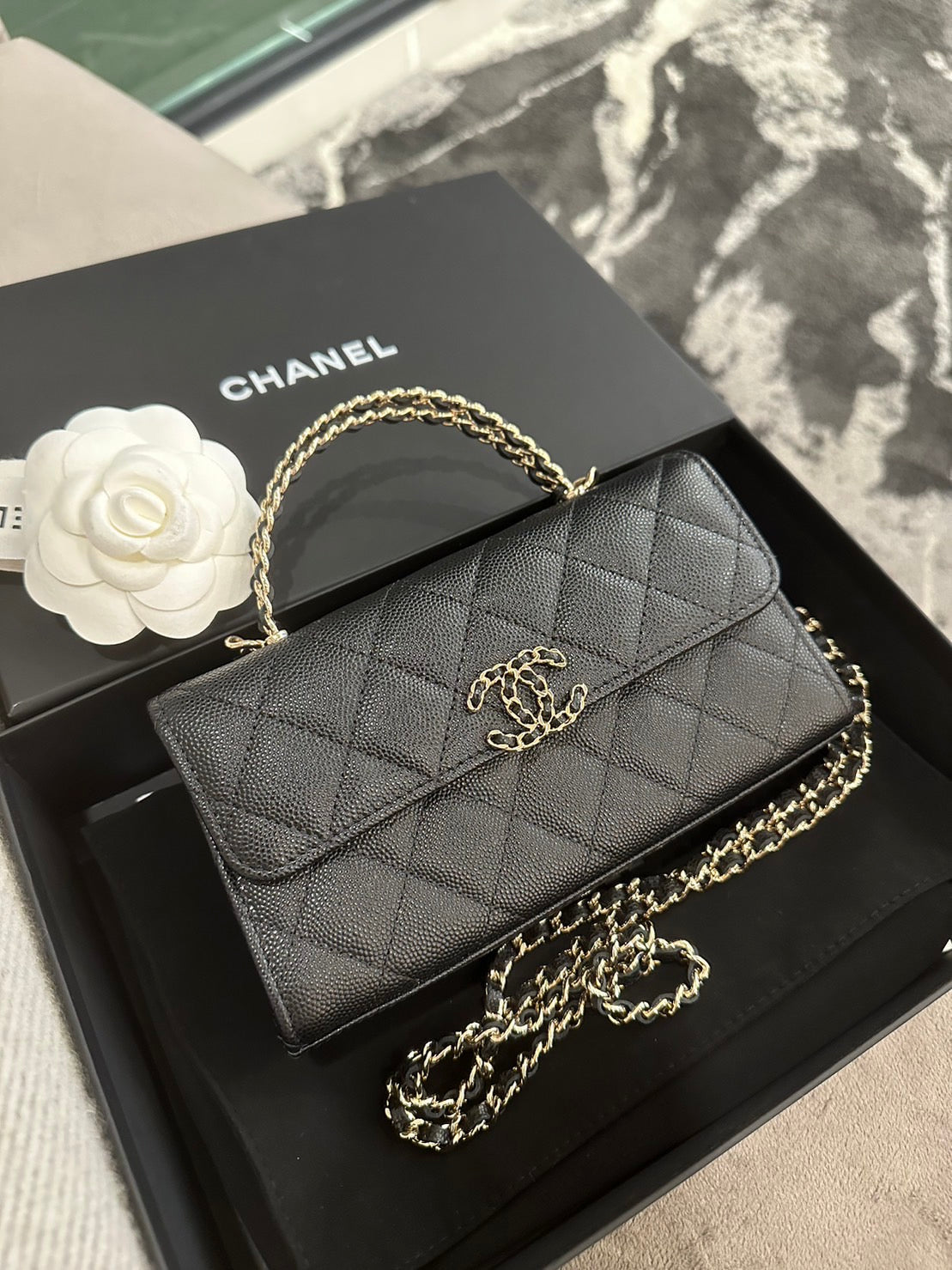 Black chanel evening bag Clearance