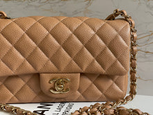 Load image into Gallery viewer, Chanel series 25 18S Collection Pearly Dark Beige Caviar Champagne Gold Hardware Mini Rectangular Flap Bag