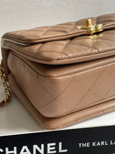 Load image into Gallery viewer, Chanel 22K Dark Beige Caviar Mini Seasonal Flap Bag GHW