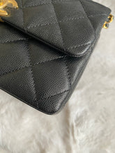 Load image into Gallery viewer, Chanel 22K Black Caviar GHW Coco First Mini Flap Bag