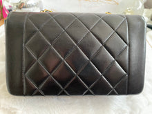 Load image into Gallery viewer, Chanel series 3 Black Lambskin 24K GHW Small Diana Flap Bag