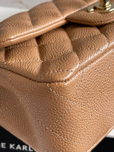 Load image into Gallery viewer, Chanel series 25 18S Collection Pearly Dark Beige Caviar Champagne Gold Hardware Mini Rectangular Flap Bag
