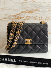 Load image into Gallery viewer, Chanel 22K Black Caviar GHW Coco First Mini Flap Bag
