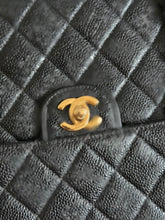 Load image into Gallery viewer, Chanel Series 7 Vintage 24K GHW Black Caviar Jumbo Flap Bag