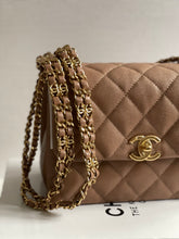 Load image into Gallery viewer, Chanel 22K Dark Beige Caviar Mini Seasonal Flap Bag GHW