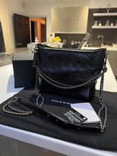 Load image into Gallery viewer, Chanel series 26 Black Distressed Calf Skin Gabrielle Hobo Bag with Mixed HW