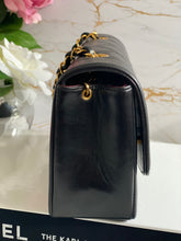 Load image into Gallery viewer, Chanel series 3 Black Lambskin 24K GHW Small Diana Flap Bag