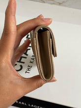 Load image into Gallery viewer, Chanel 22A Dark Beige Caviar LGHW flap card holder
