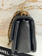 Load image into Gallery viewer, Chanel 22K Black Caviar GHW Coco First Mini Flap Bag