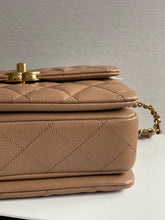 Load image into Gallery viewer, Chanel 22K Dark Beige Caviar Mini Seasonal Flap Bag GHW