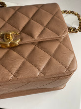 Load image into Gallery viewer, Chanel 22K Dark Beige Caviar Mini Seasonal Flap Bag GHW