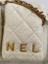 Load image into Gallery viewer, Chanel 22C White Calfskin GHW Small Camera Case Bag with Adjustable Strap