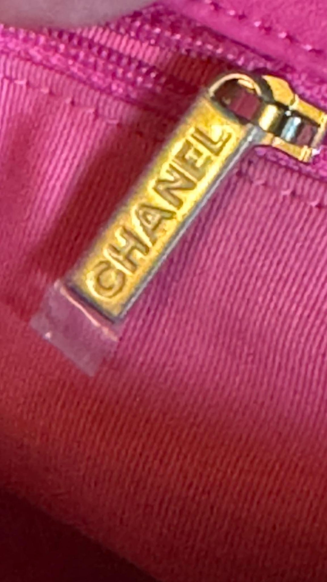 CHANEL 19 size Small in Hot Pink Lambskin Mixed Hardware Flap Bag Microchipped