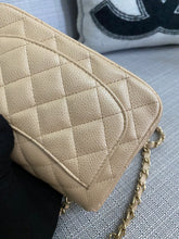 Load image into Gallery viewer, Chanel series 20 15C 2014/2015 Cruise Collection Pearly Beige Caviar Brushed GHW Square Mini Flap Bag
