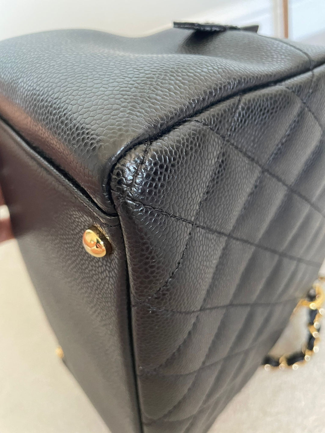 Petite Timeless Tote (PTT) in Black caviar GHW series 14 2011