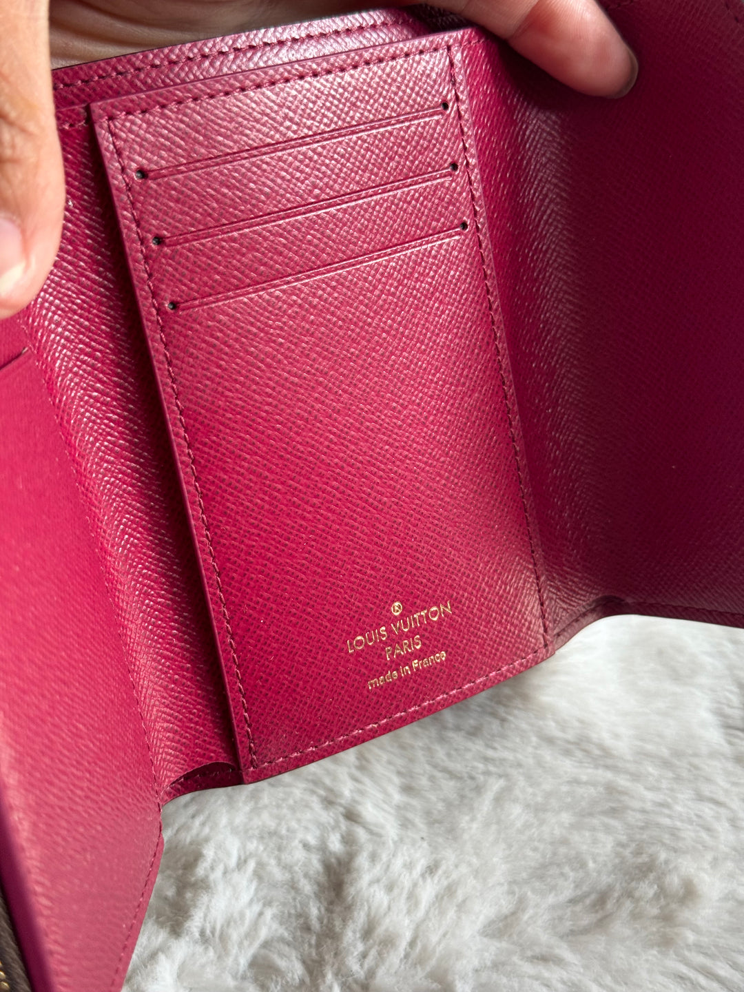 Louis Vuitton Victorine Wallet in Fuchsia Momogram Canvas