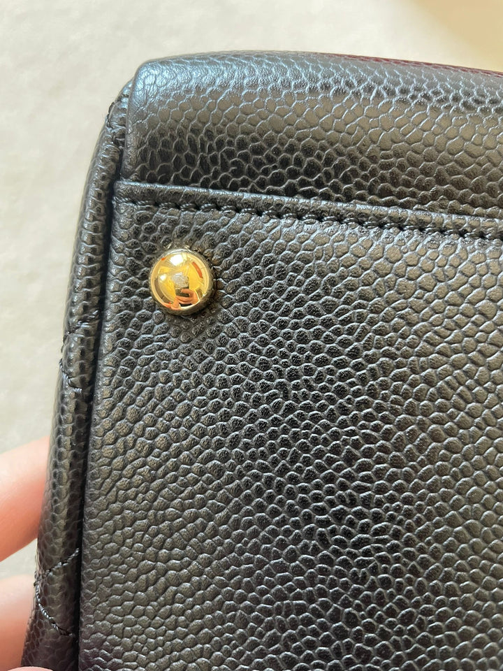 Petite Timeless Tote (PTT) in Black caviar GHW series 14 2011