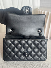 Load image into Gallery viewer, Chanel 2021 21B So Black Hardware Black Lambskin Mini Rectangular Flap Bag
