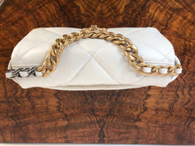 Load image into Gallery viewer, Chanel 19 size Small from series 30 White Goat Skin Mixed Hardware Flap Bag
