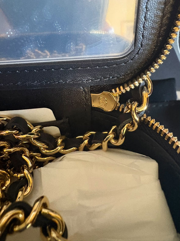 CHANEL 26A Croc Embossed Calf Skin Vanity with top handle Shiny GHW 2026