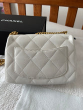 Load image into Gallery viewer, CHANEL 23P 2023 White Caviar Sweetheart Adjustable Chain Small Flap Bag Aged GHW
