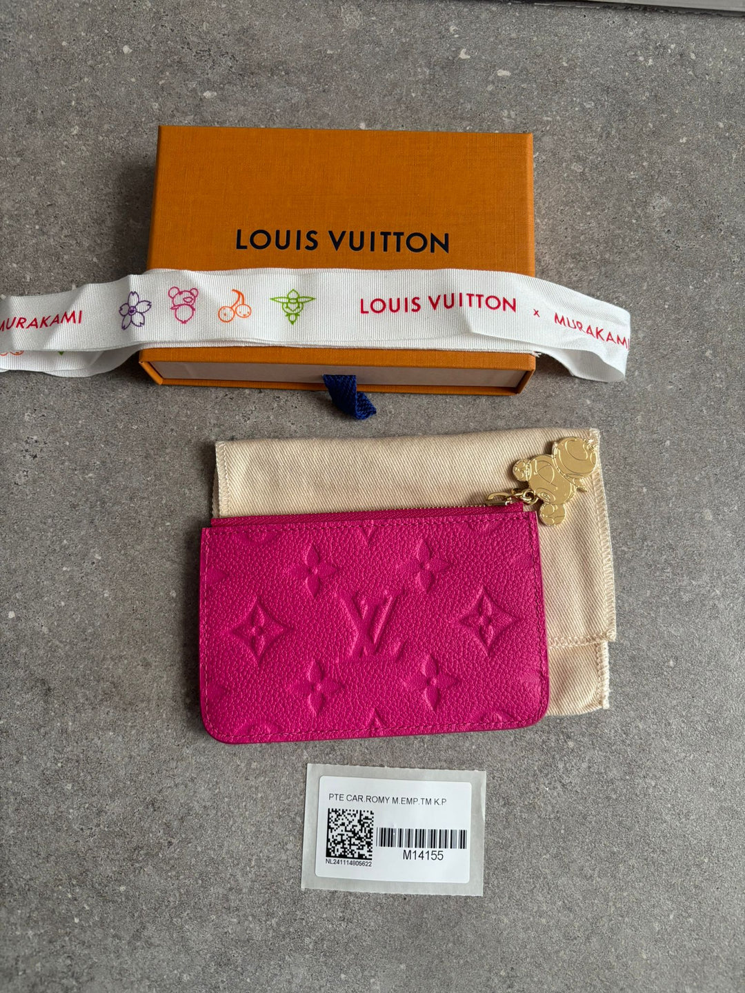 Louis Vuitton LV Romy Card Holder Takashi Murakami LV x TM in Kawaii Pink Monogram