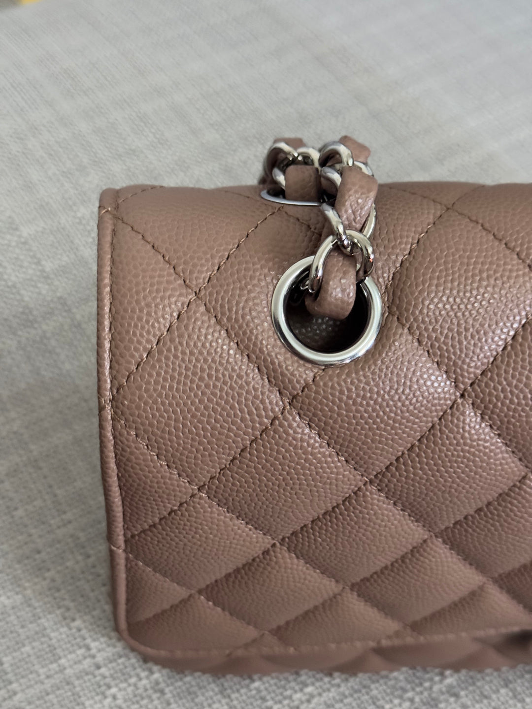 Chanel series 24 17B 2017 Fall/Winter Collection Taupe Caviar SHW Medium ML Timeless Classic Double Flap Bag