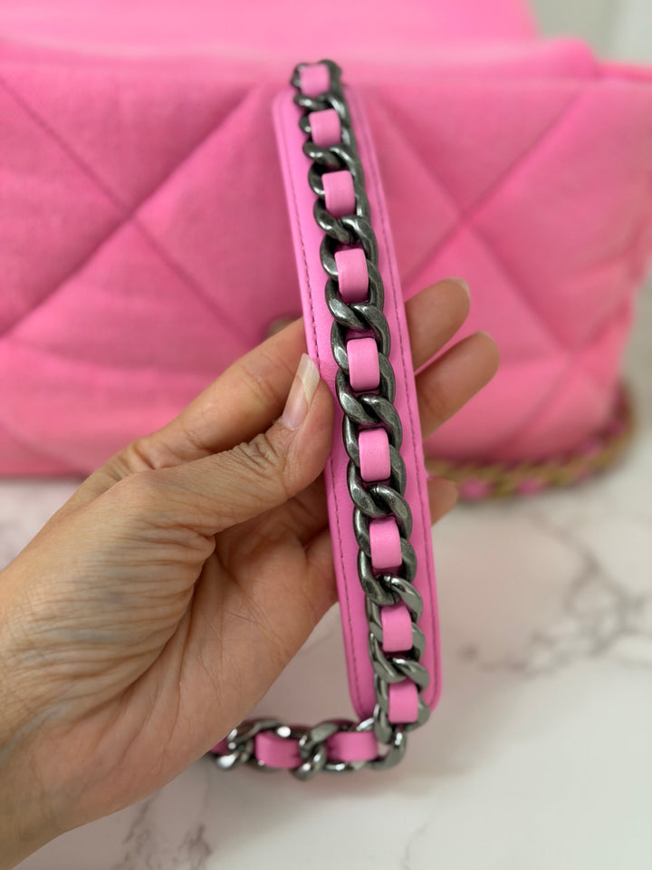 CHANEL 21S 2021 series 31 Pink Denim 19 size Small Flap Bag