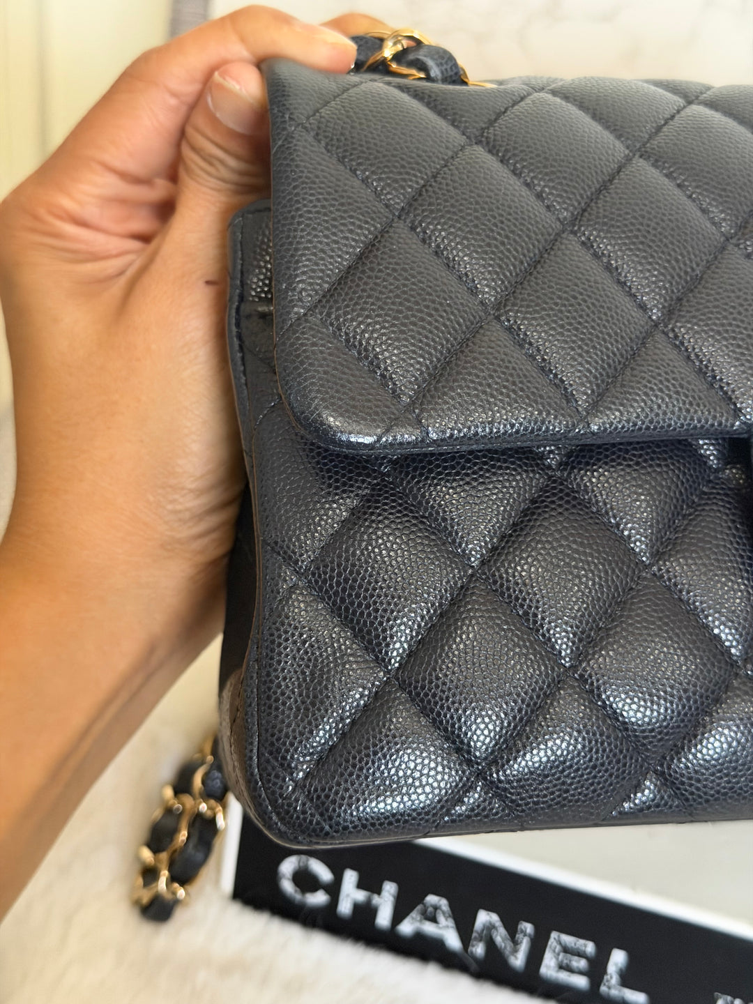 CHANEL series 31 Dark Navy Caviar LGHW Small Timeless Classic Double Flap Bag 2020/2021