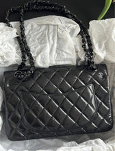 Load image into Gallery viewer, CHANEL So Black Glazed Calf Skin So Black Hardware series 30 Small classic double flap bag
