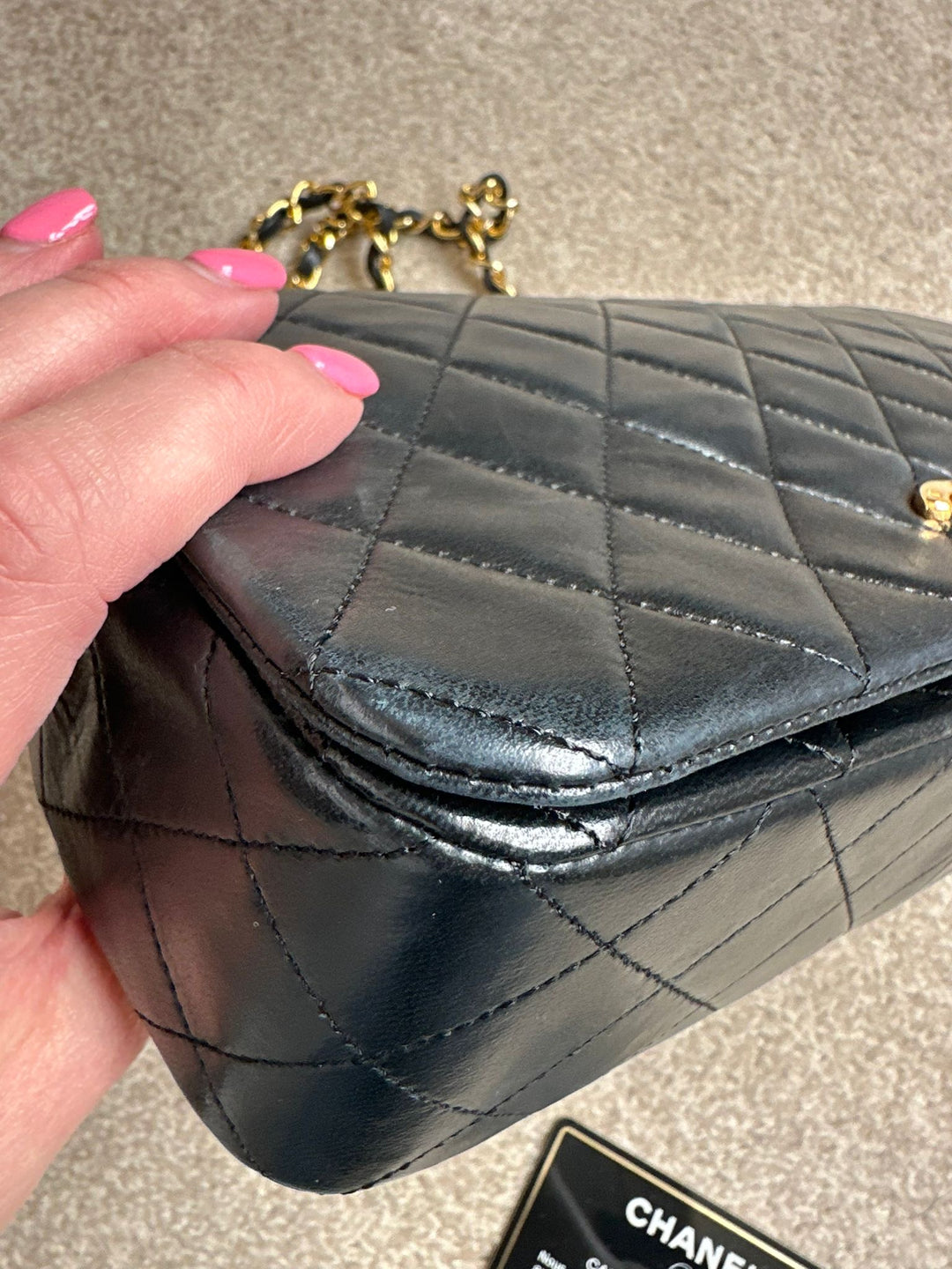 CHANEL series 1 Black Lambskin 24k GHW Full Flap Bag