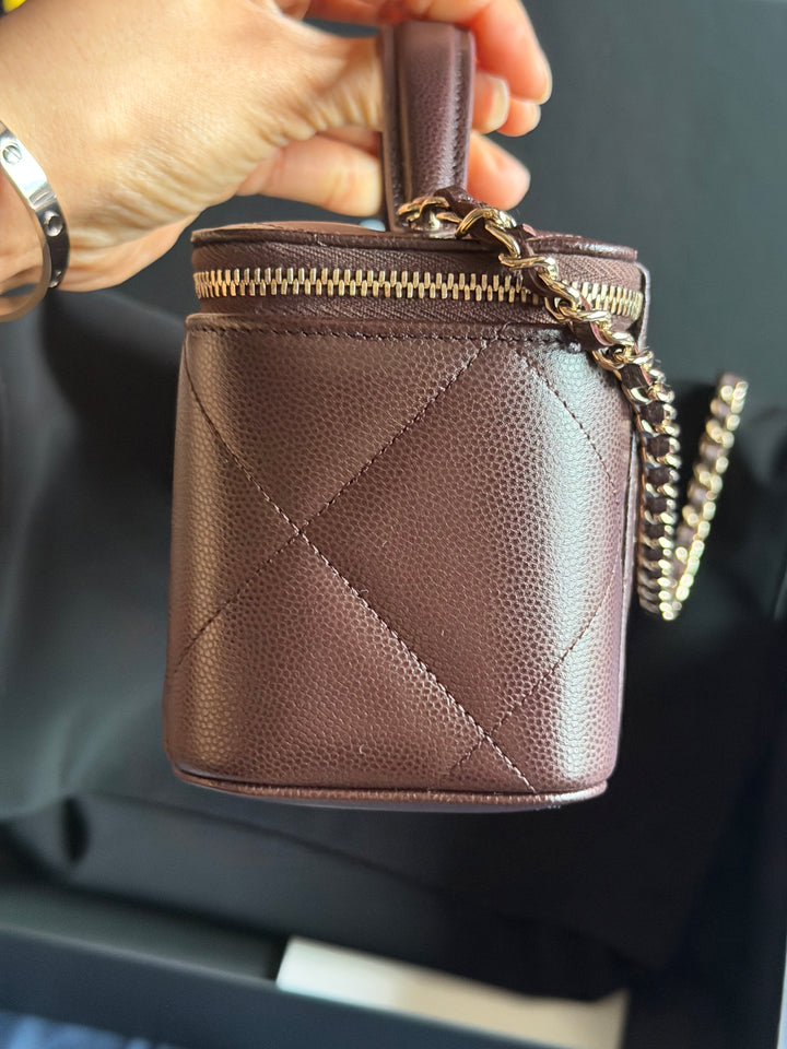 CHANEL 2026 26S collection Brown Caviar LGHW Small Vanity with Top Handle