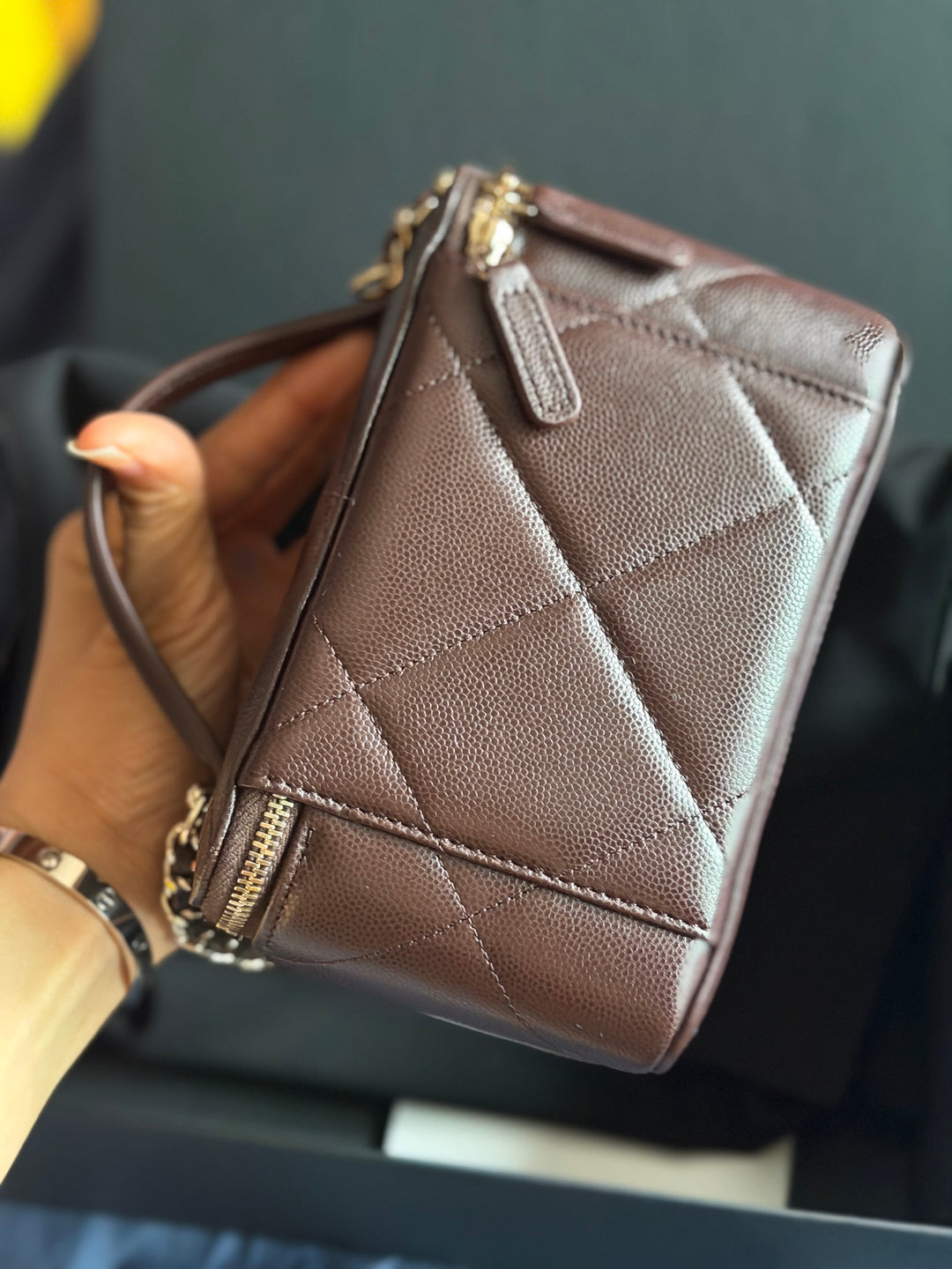 CHANEL 2026 26S collection Brown Caviar LGHW Small Vanity with Top Handle