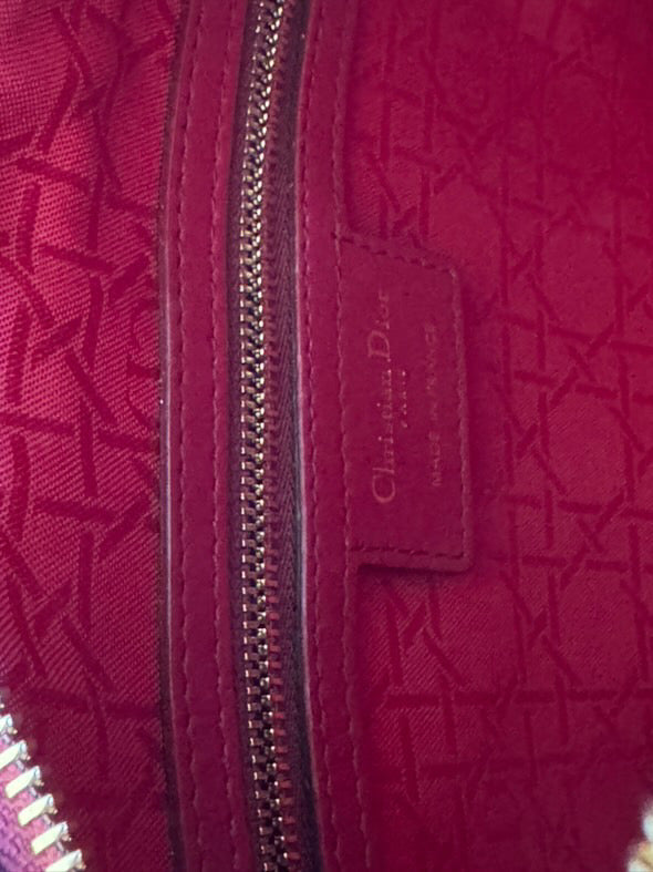 Christian Dior Lady Dior Medium in Red Lambskin GHW (2021)